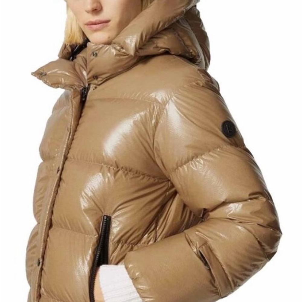 Bogner Puffer Jacket in Rich, Laquered Caramel
